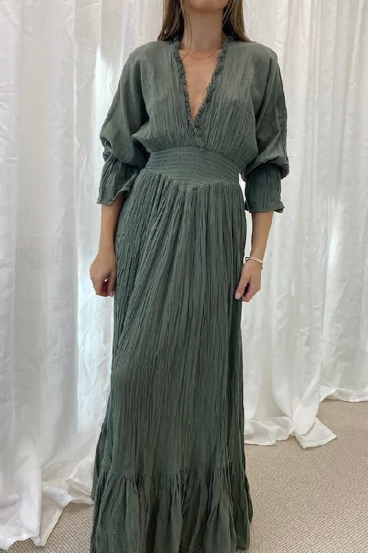 Weekend Exclusive Offers Eleni Dress Khaki