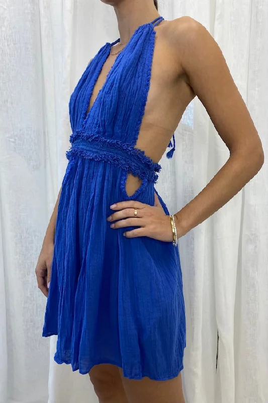 Weekend Best Price Deals Lefkothea Mini Dress Royal Blue