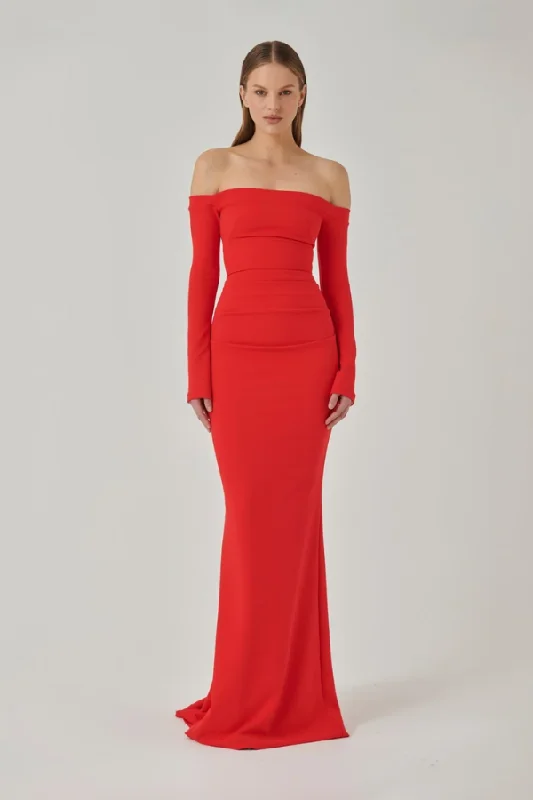 Weekend Shopping Rush Anita Gown Cherry Red