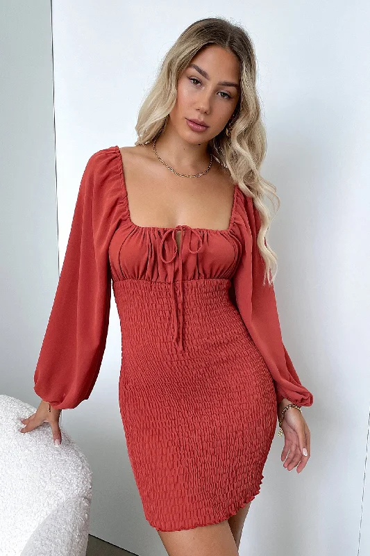 Weekend Price Breaks Ella Dress - Rust
