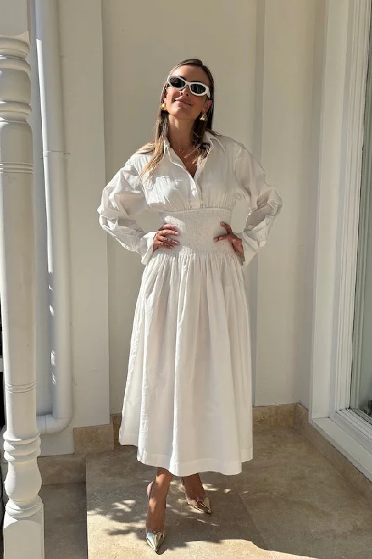 Shop & Save Instantly Cervo Midi Dress White