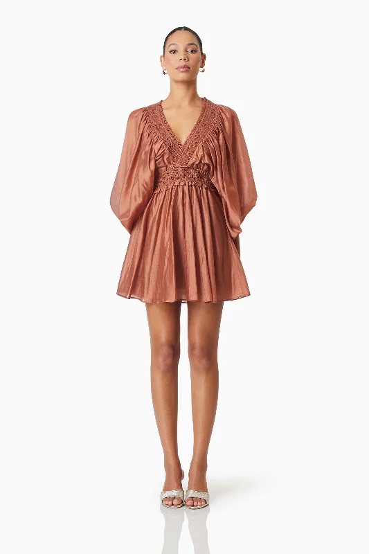 Big Savings Fauna Resort Wear Mini Dress In Brown