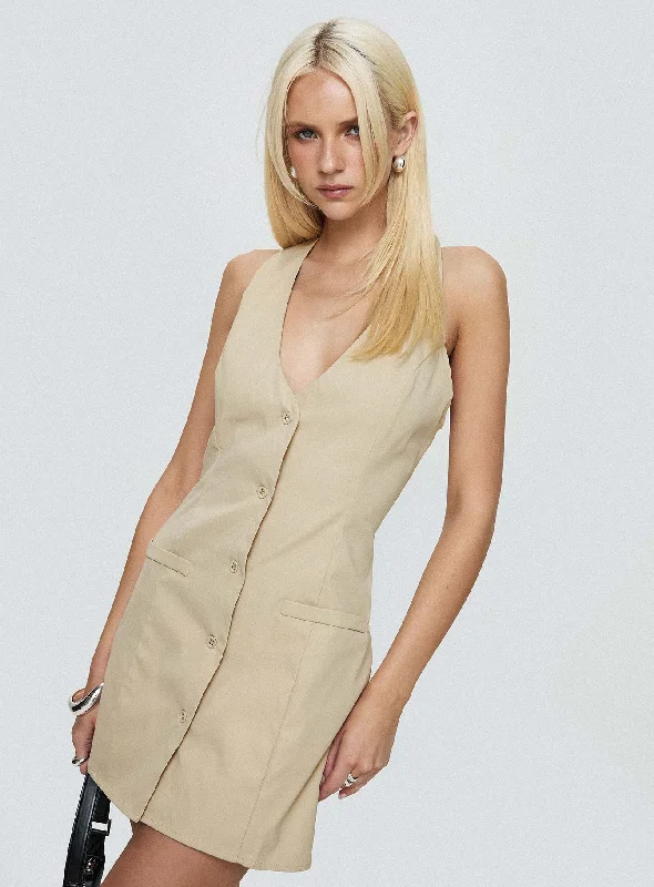 Weekend Discount Rush Fenny Mini Dress Beige