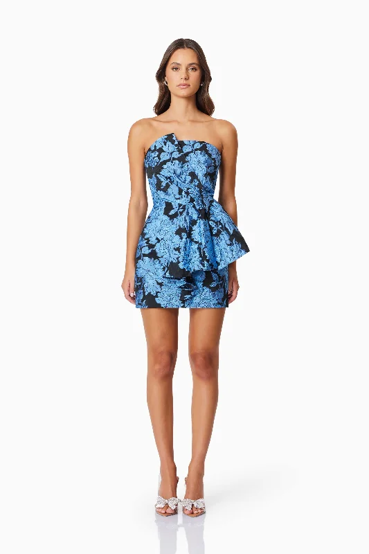 Weekend Must-Have Offers Kayla Strapless Party Mini Dress In Blue