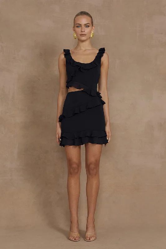 Weekend Super Sale Frenzy LEYLA MINI DRESS - BLACK