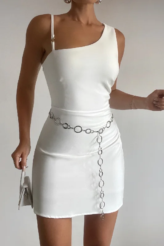 Weekend Price Breaks LORENZO MINI DRESS - WHITE