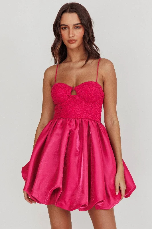 Weekend Deals You’ve Been Waiting For Lucia Bubble Skirt Mini Dress Hot Pink