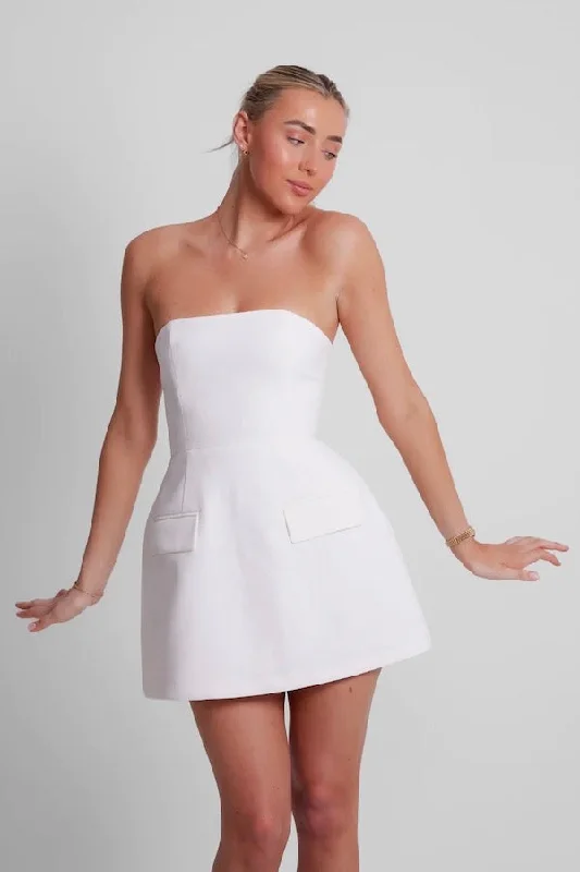 Weekend Sale Day The Ultimate Muse Strapless Dress White