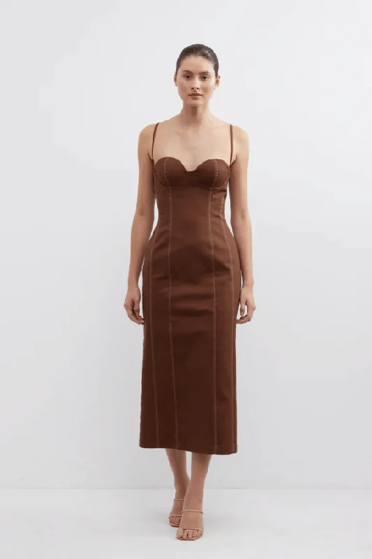 Weekend Bonanza Aldo Midi Dress Fudge