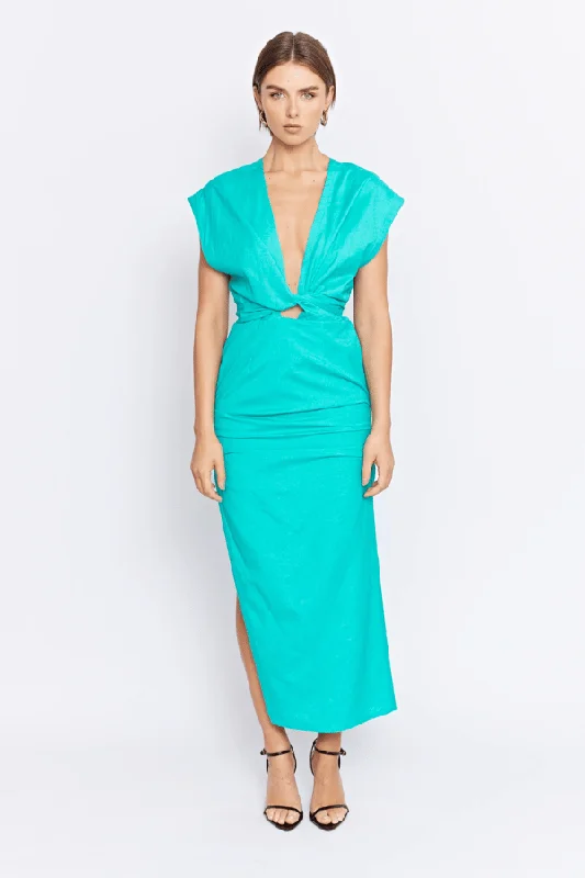 Weekend Steals Clifton Midi Dress Emerald