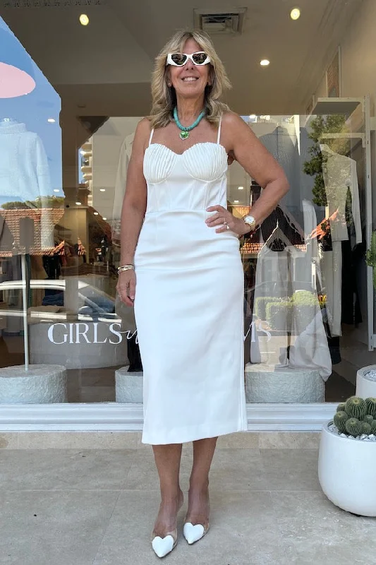 Don’t Miss These Deals Delaney Midi Dress Ivory