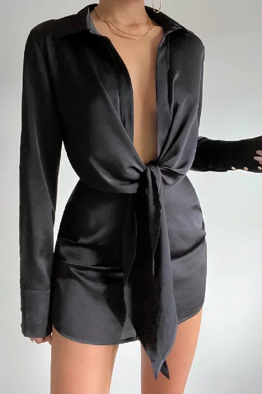 Massive Savings Event Ruby Shirt Dress - Black