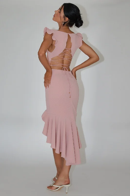 Weekend Price Drop Event Seanna Strappy Back Midi Dress Blush