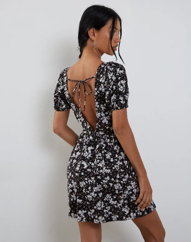 Weekend Deals You’ve Been Waiting For Senza Mini Dress in Dark Wild Flower