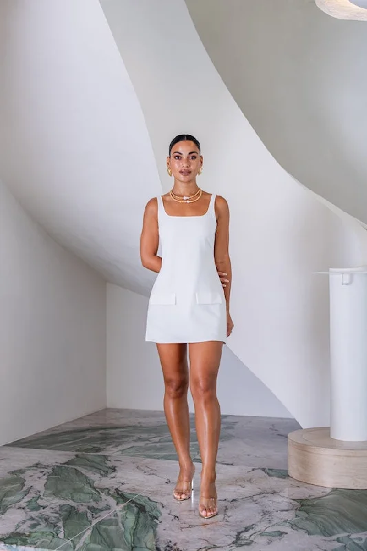 Mega Discounts Renee Tailored Mini Dress White