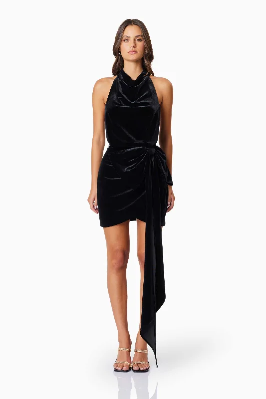 Weekend Markdowns Solene Backless Mini Dress In Black