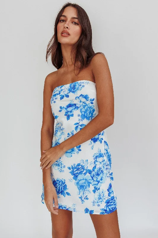 Sale Alert Sorbet Strapless Mini Dress Blue