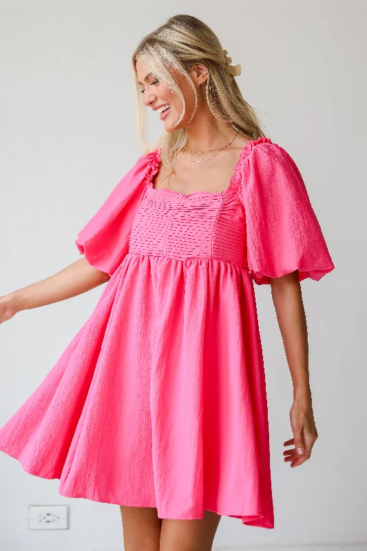 Weekend Shopping Spree FINAL SALE - Unlimited Sweetness Pink Babydoll Mini Dress