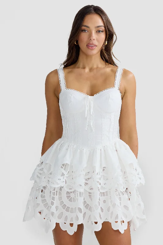 Hurry, Don’t Miss Out VALERIA MINI DRESS - WHITE