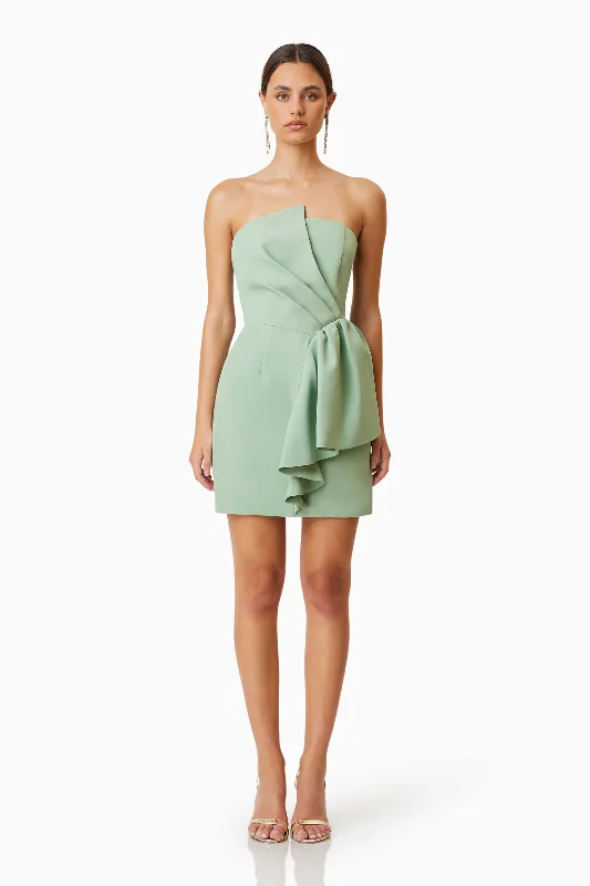 Savings Galore Zuri Mini Strapless Dress In Green
