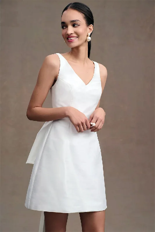 Weekend Mega Deals Everlasting Fantasy Satin Wedding Mini Dress