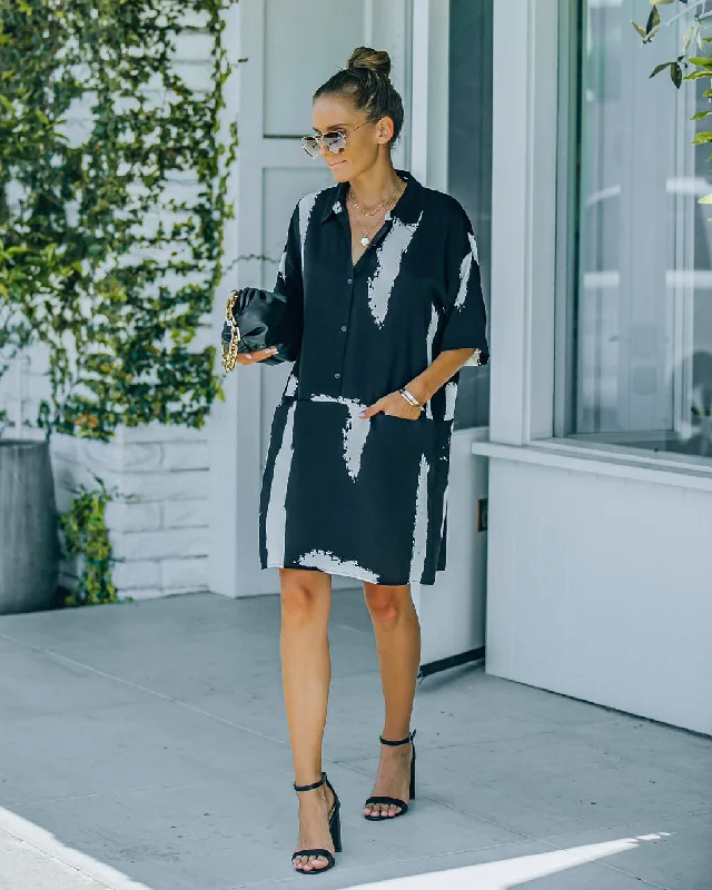 Raelynn Pocketed Button Down Shirt Dress - FINAL SALE