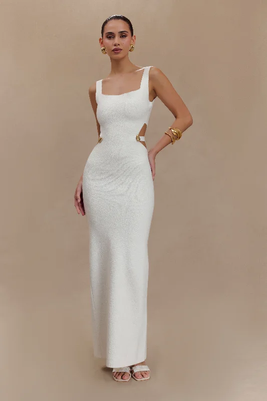 Super Low Prices Alysanne Cut Out Knit Maxi Dress - White