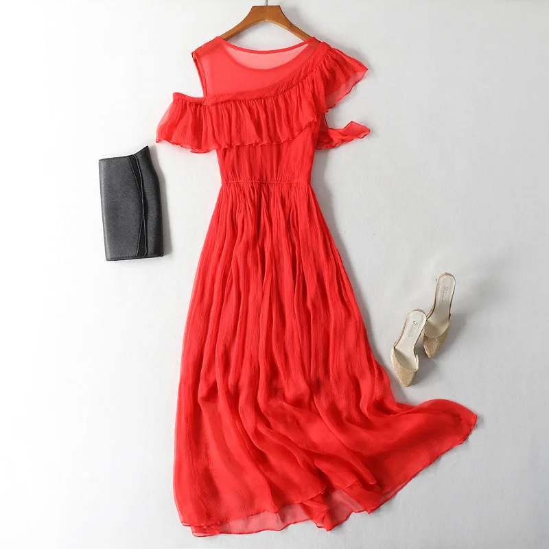 One-Day Sale Bohemian Beach Silk Dress