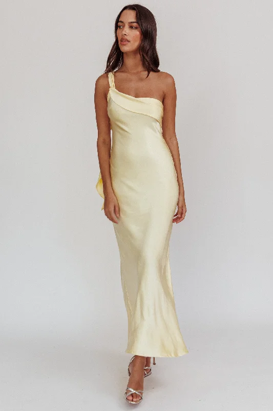 Unmissable Deals Carmel One-Shoulder Sash Maxi Dress Butter