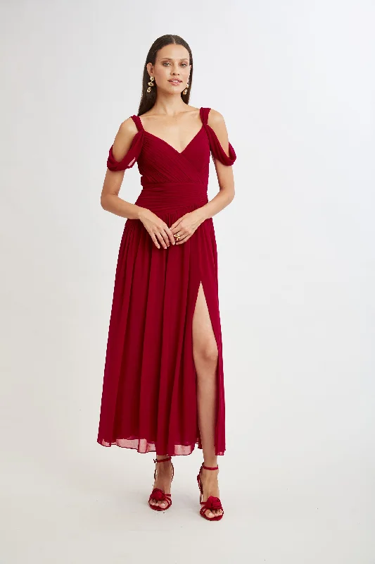Limited Edition Georgette Cold Shoulder Gown