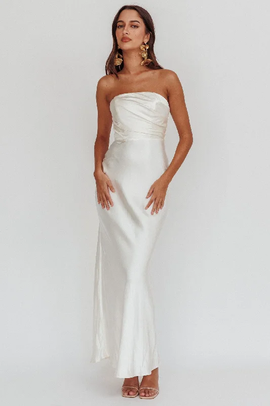 Seasonal Discounts City Of Stars Strapless Maxi Dress Oyster