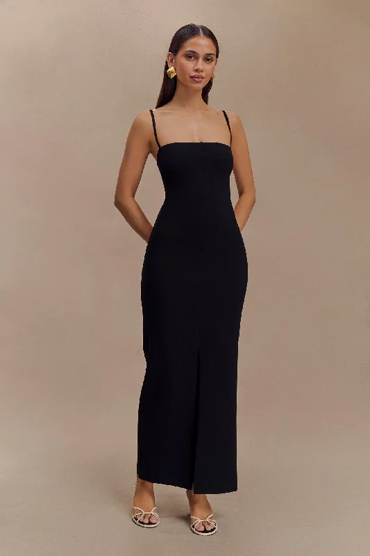 Exclusive Discounts Just for You Delia Crepe Maxi Dress - Black