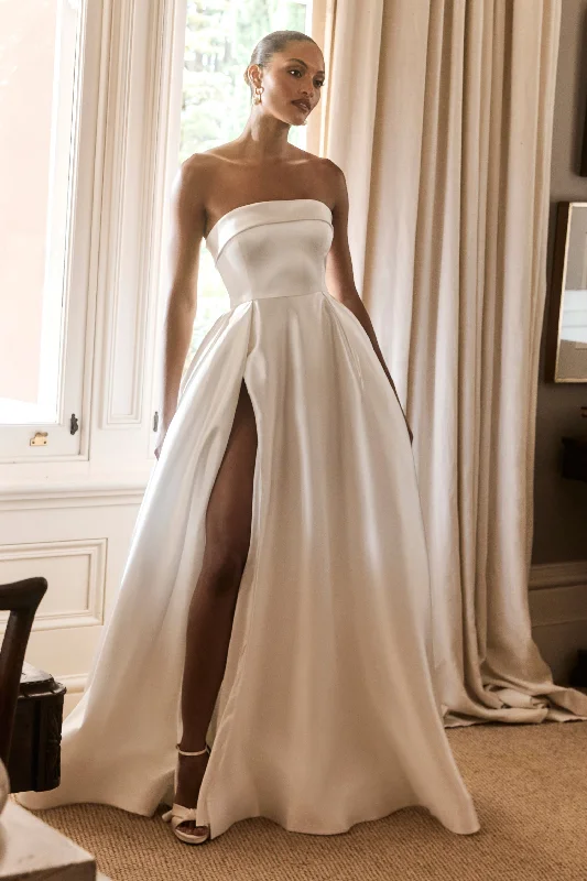 Weekend Offers Galore Eileen Strapless Wedding Gown - White