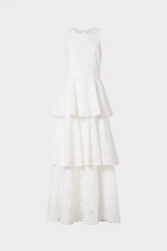 Weekend Steals Await Emeliana Pieres Eyelet Maxi Dress