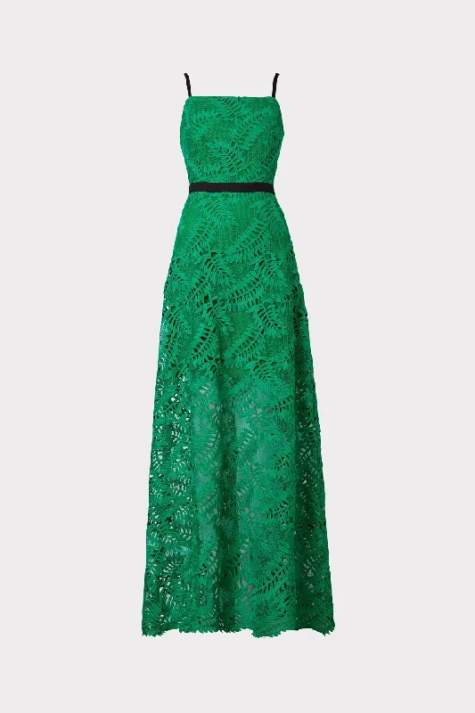 Super Price Drop Leighton Tropical Palm Lace Dress