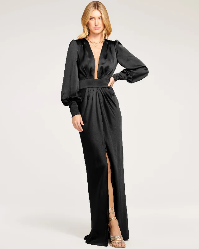 Price Slash Madelane Plunging Maxi Dress