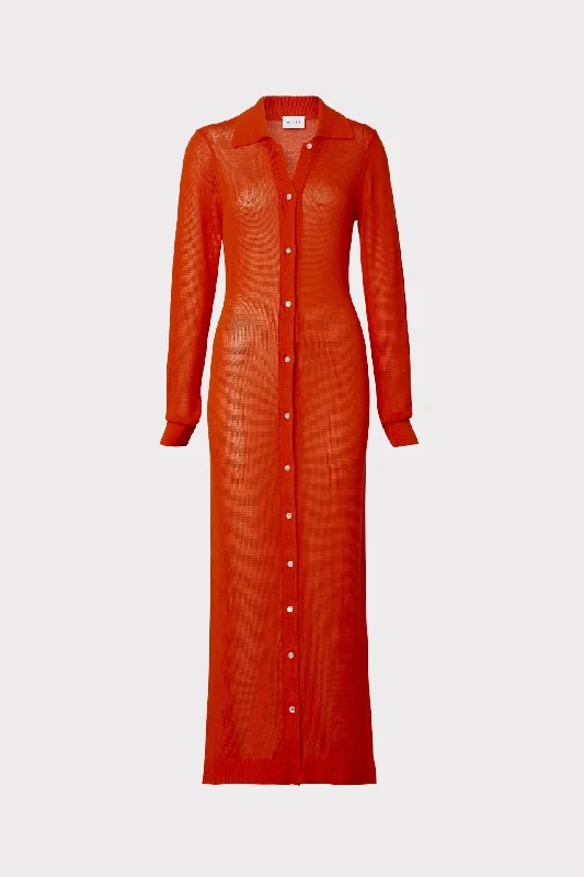 Weekend Steals and Deals Maxi Polo Cardigan Dress