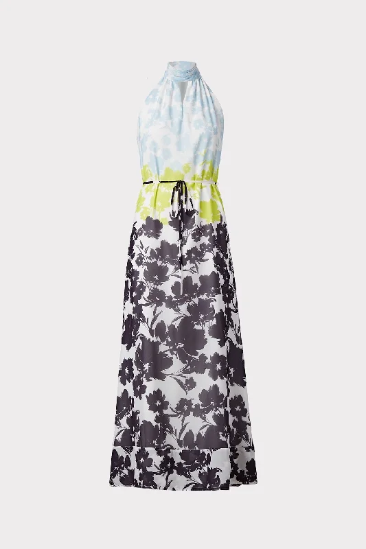 Weekend Sale Marathon Morgan Silhouette Floral Stripe Dress