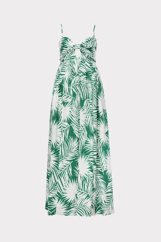 Weekend Shopping Extravaganza Noah Palm Print Poplin Dress