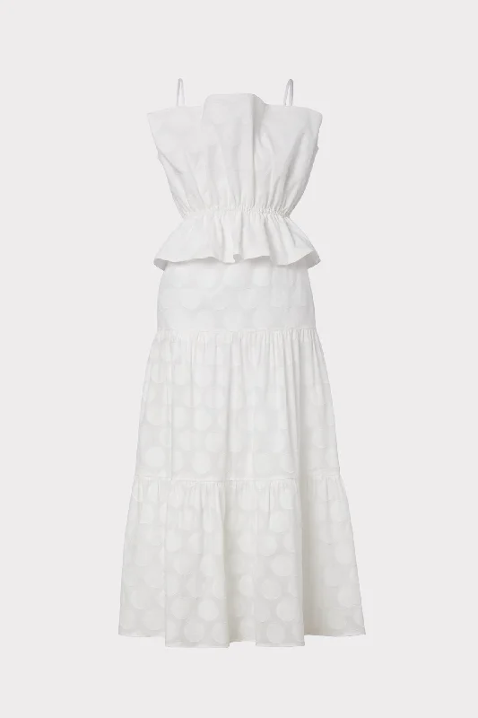 Weekend Deal Rush Paloma Graphic Dot Clipping Maxi Dress