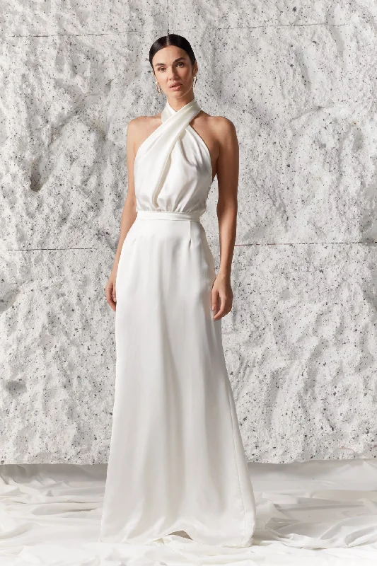 Weekend Hot Picks ALIUR soft satin maxi wedding dress