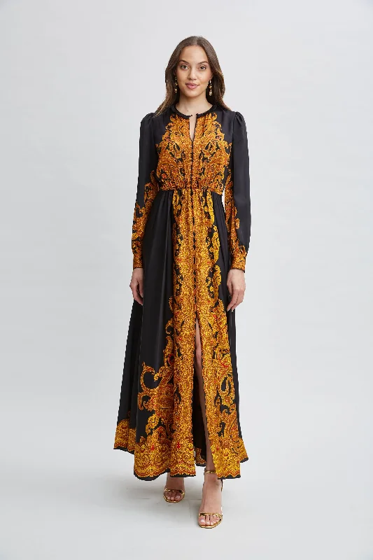 Weekend Flash Markdown Silk Paisley Maxi Dress