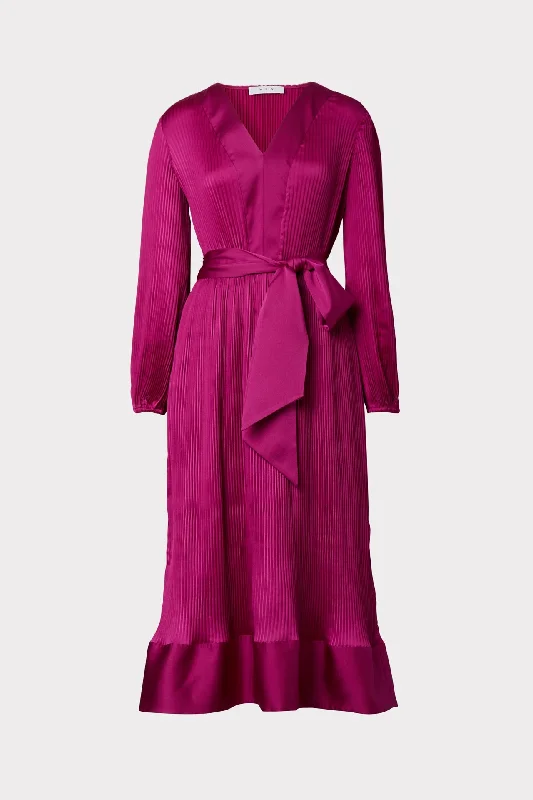 Weekend Only Steals Vivianna Pleated Satin Dress