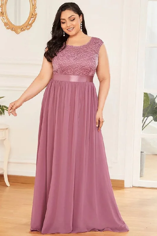 A-Line Floor Length Chiffon Bridesmaid Dress CB0674