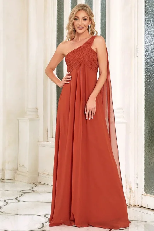 Weekend Shopping Madness A-Line Floor Length Chiffon Bridesmaid Dress CB0699