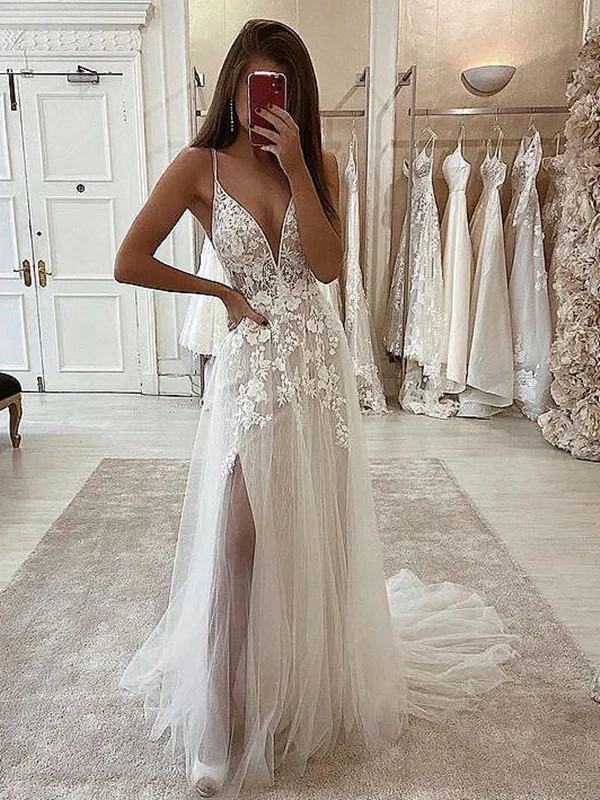 Special Shopping Event A Line V Neck Ivory Lace Wedding Dresses, Ivory Lace Formal Prom Dresses Special Shopping Event A Line V Neck Ivory Lace Wedding Dresses, Ivory Lace Formal Prom Dresses