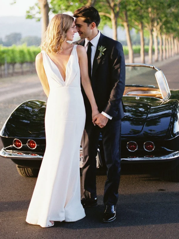 Weekend Flash Savings A Line V Neck White Wedding Dresses, White Wedding Gown, Formal Evening Dresses Weekend Flash Savings A Line V Neck White Wedding Dresses, White Wedding Gown, Formal Evening Dresses