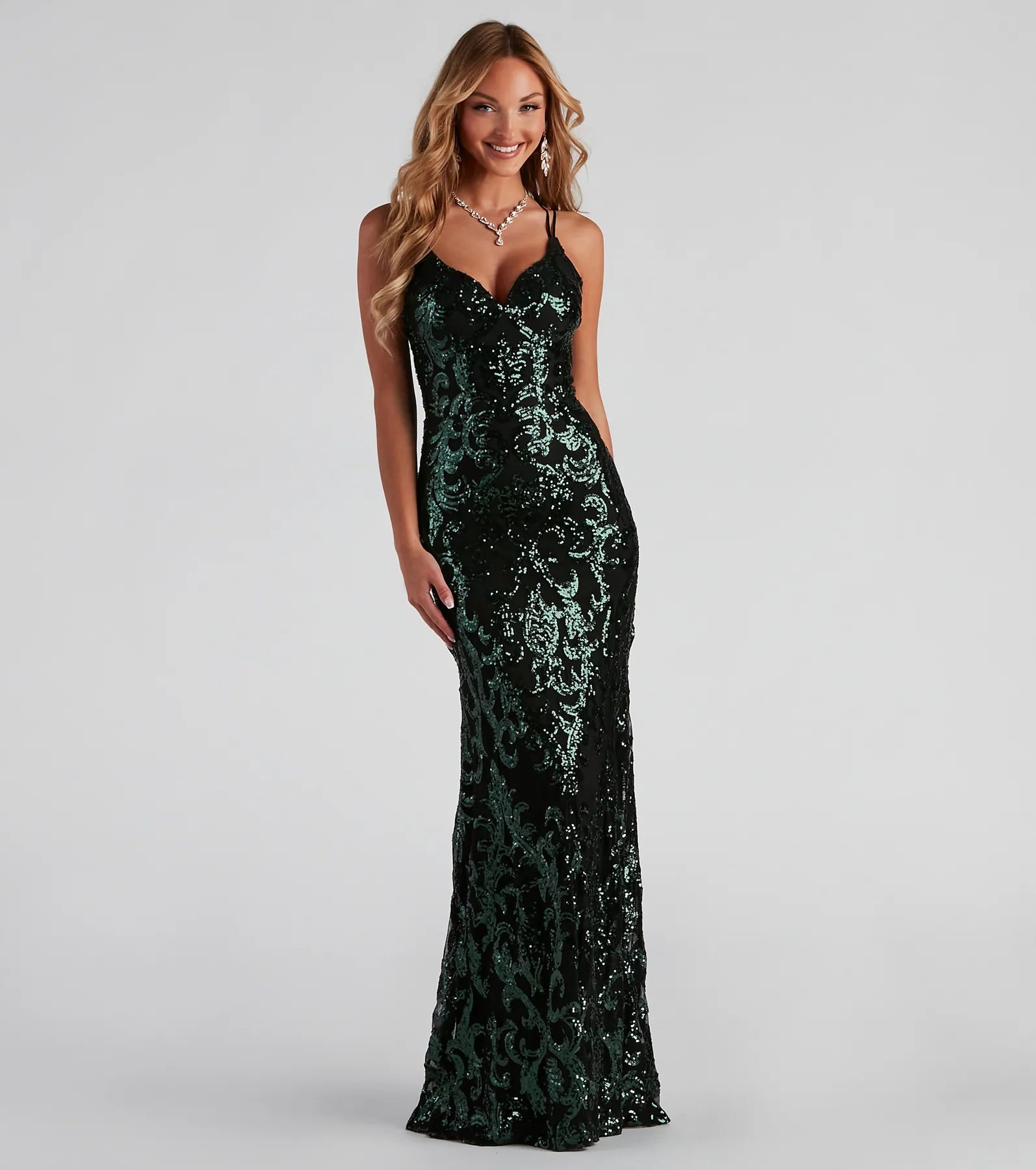 Weekend Offers You Can’t Miss Abby Formal Sequin Strappy Dress