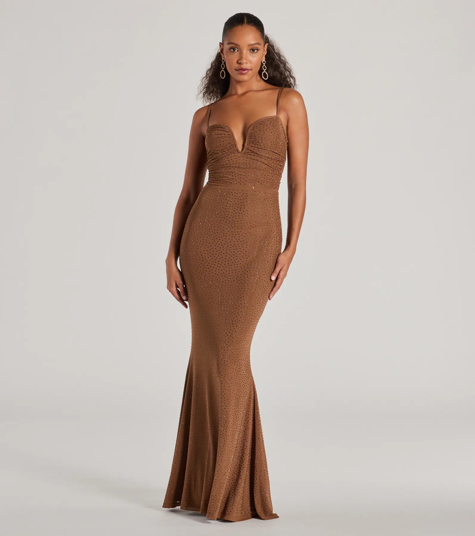 Weekend Sale Marathon Avianna Formal Rhinestone Mesh Mermaid Dress