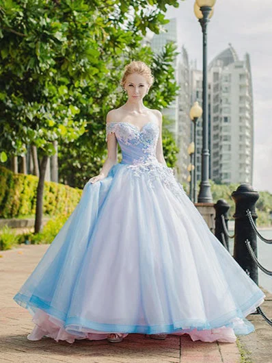 Exclusive Deals Ball Gown Wedding Dresses Beautiful One Shoulder Lace-up Big Colored Bridal Gown JKW193